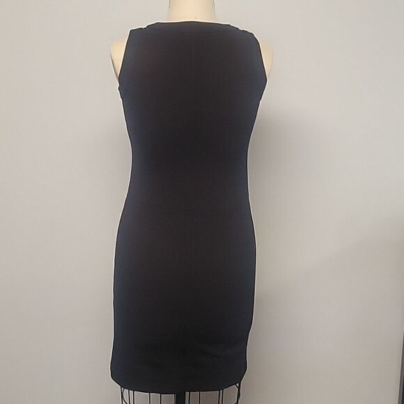 TALBOTS Sheath black sleeveless sheath dress gold button size 2p - Picture 2 of 5